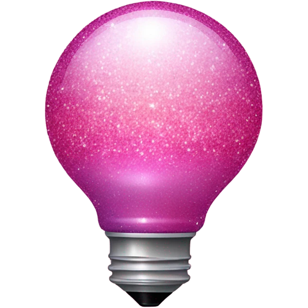 Pink ombre light bulb with glitter emoji