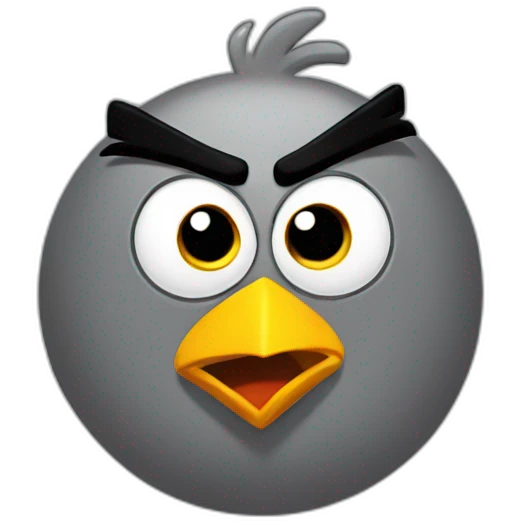 Angry bird emoji