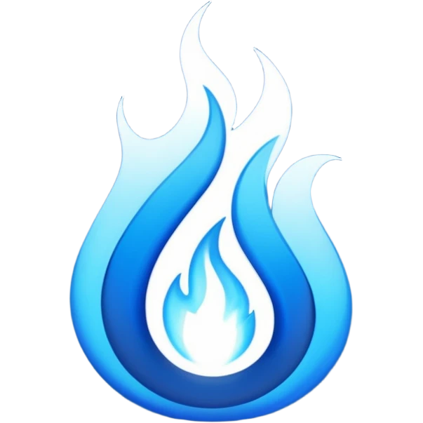 Create a blue flames emoji emoji