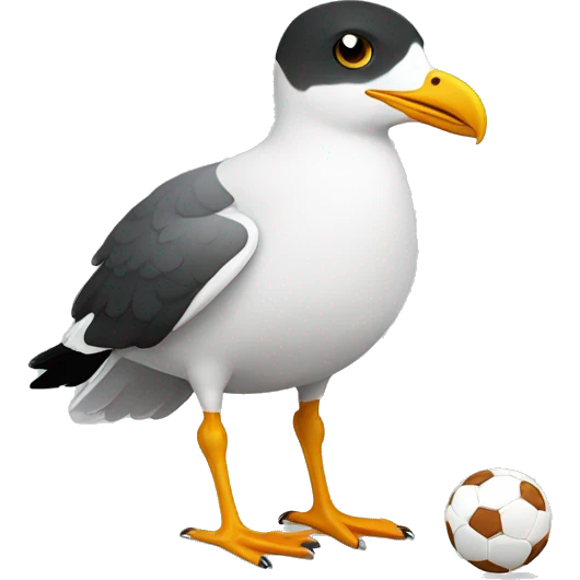 saegull with soccer ball emoji