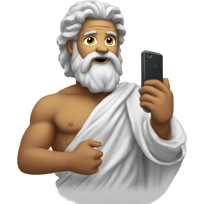 Zeus holding a smartphone emoji