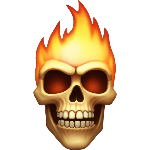 Fire skull emoji