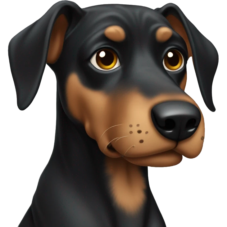black doxel dog emoji