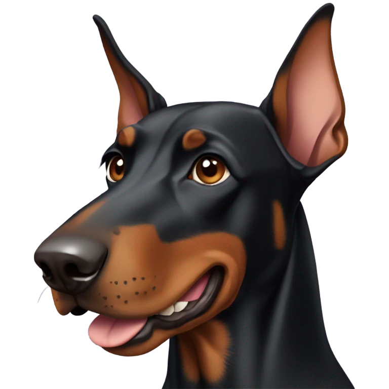 Doberman with cropped ears emoji