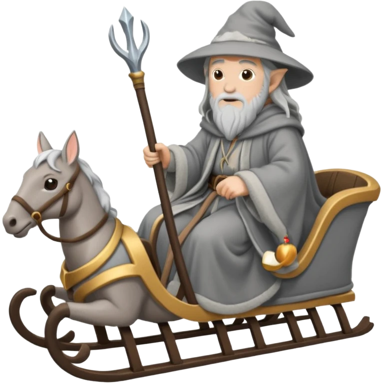 Gandalf on a sleigh emoji