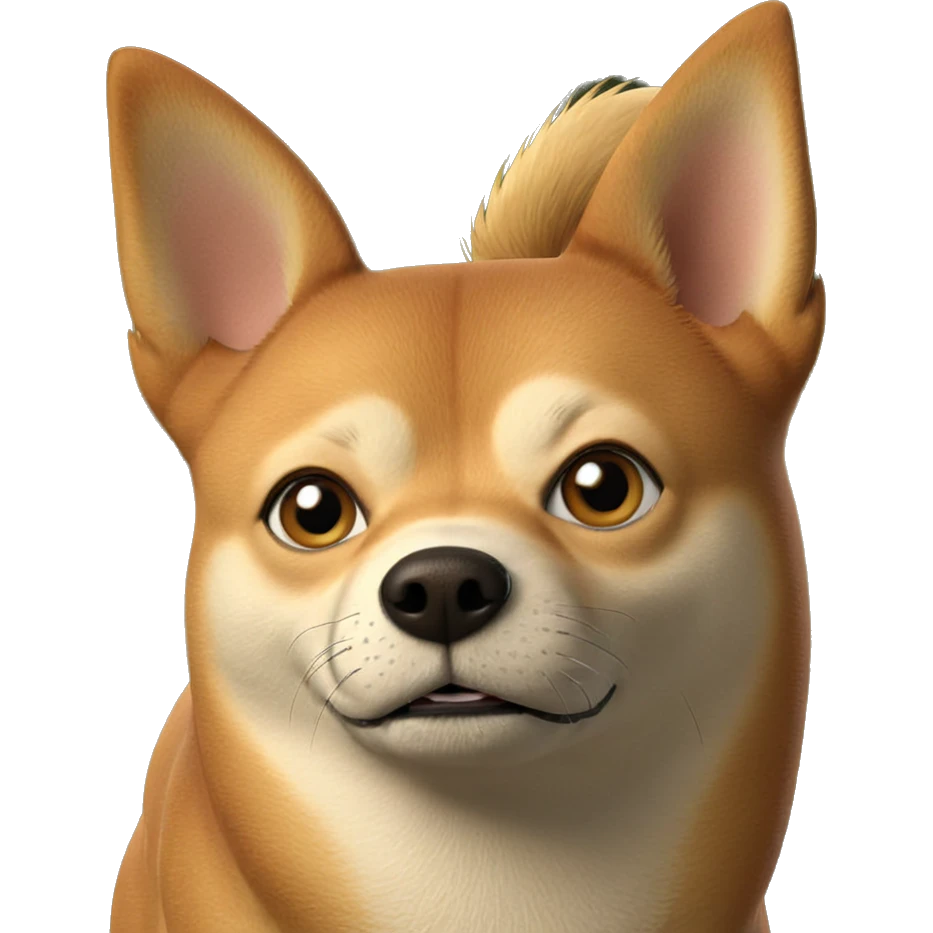 shiba inu gazing at viewer emoji