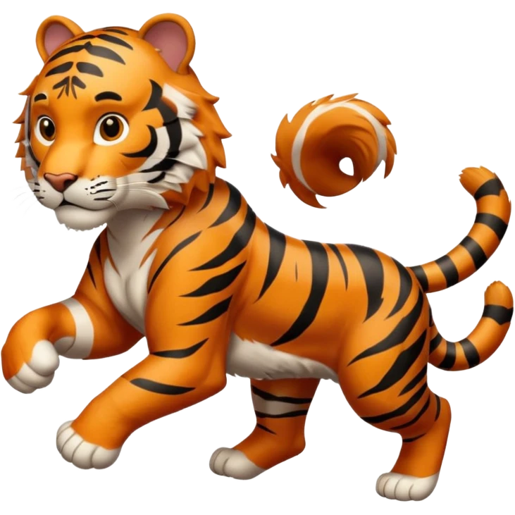 High resolution of a runnig tigar emoji