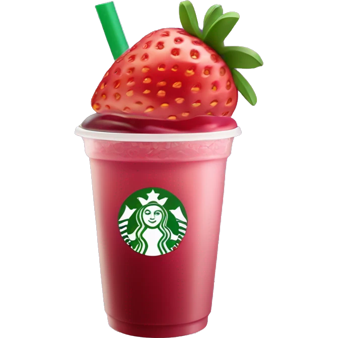 starbucks strawberry açaí refresher not in a frappuccino cup emoji