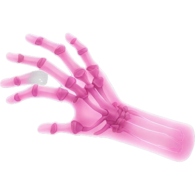 X-ray arm pink emoji
