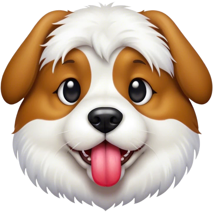 Dog with stain in the tongue emoji