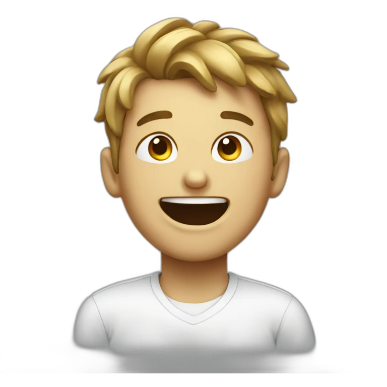 Sick boy laughing emoji