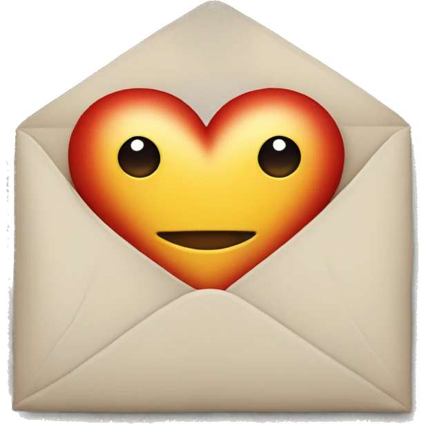 letter m with a heart emoji