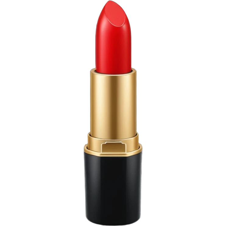 lipstick emoji, with black casing emoji