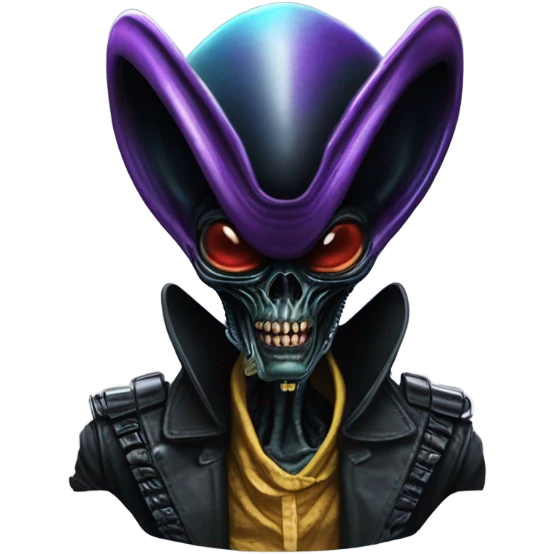 Alien xenomorph with Pimp Hat emoji