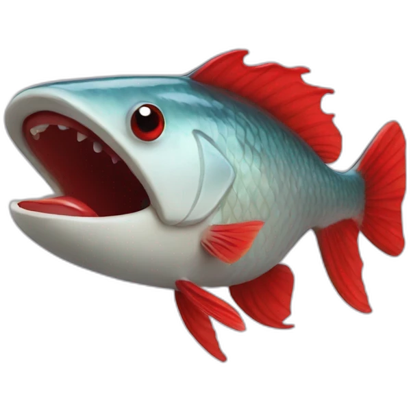 Fish with huge red lips  emoji