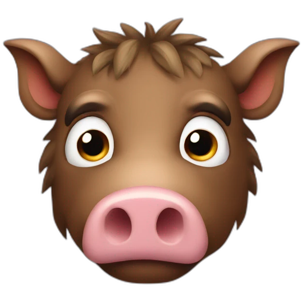 boar with raised eyebrow emoji