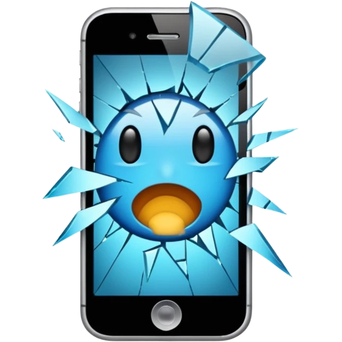 cracked phone screen emoji
