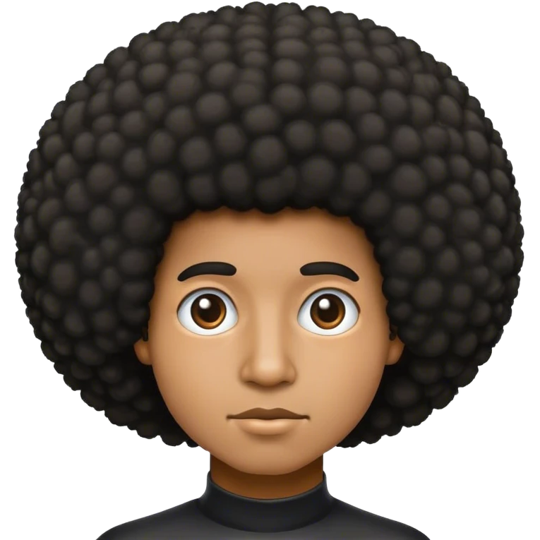 Mole with Afro emoji