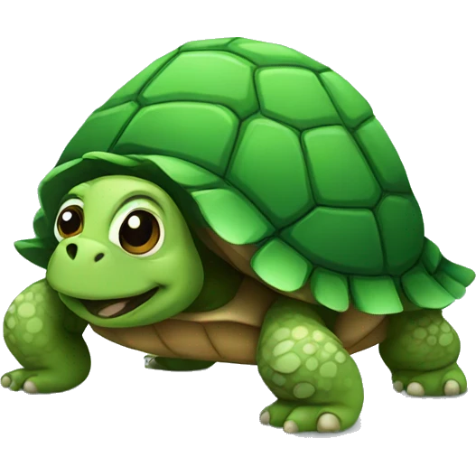 Fluffy hairy turtle emoji