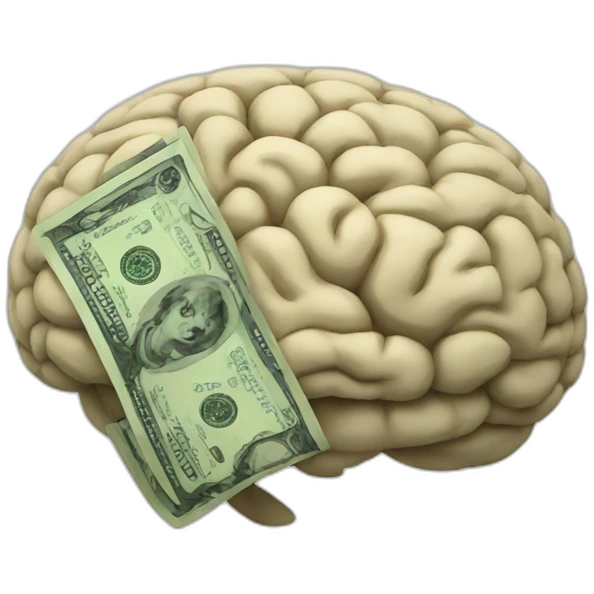 money with brain emoji