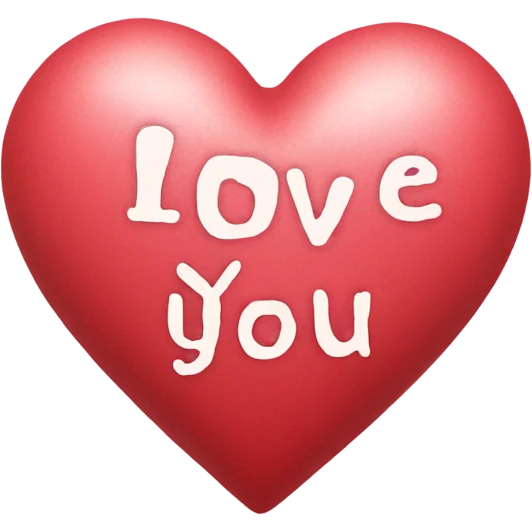 Heart with text I love you emoji