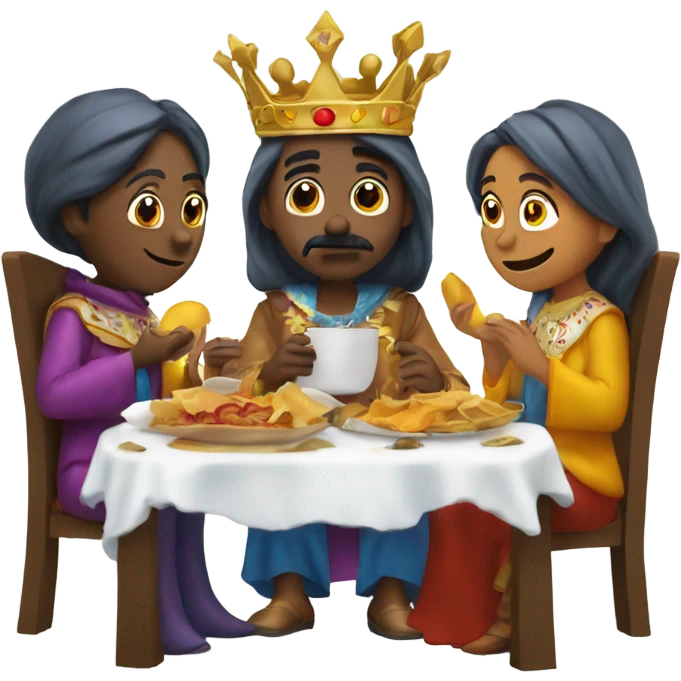 Los tres reyes magos comiendo Izzy emoji