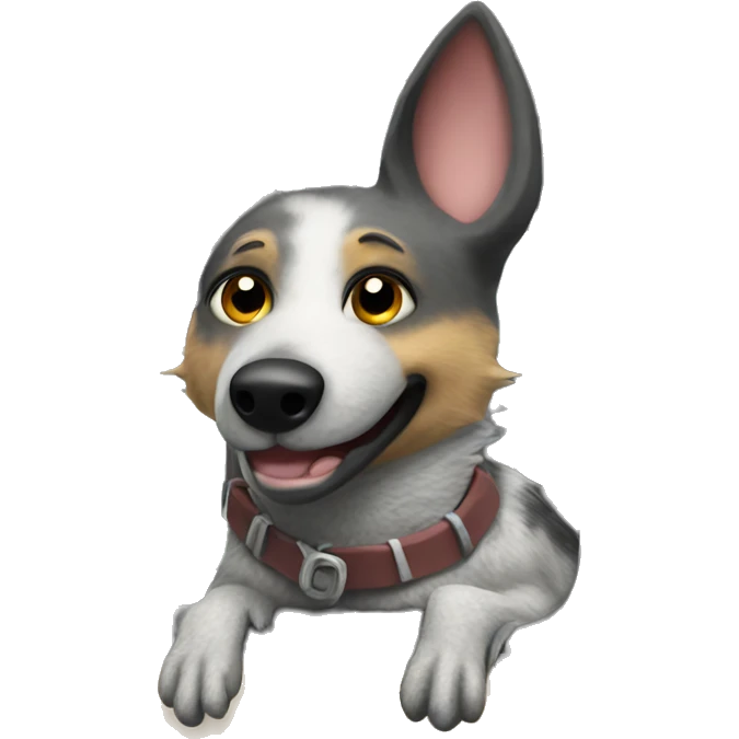Rat heeler driving a train emoji
