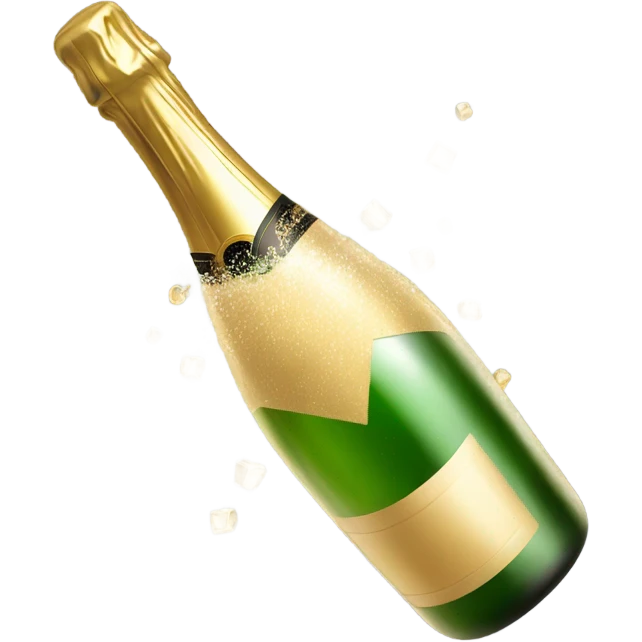 Bottle of champagne for 2025 emoji