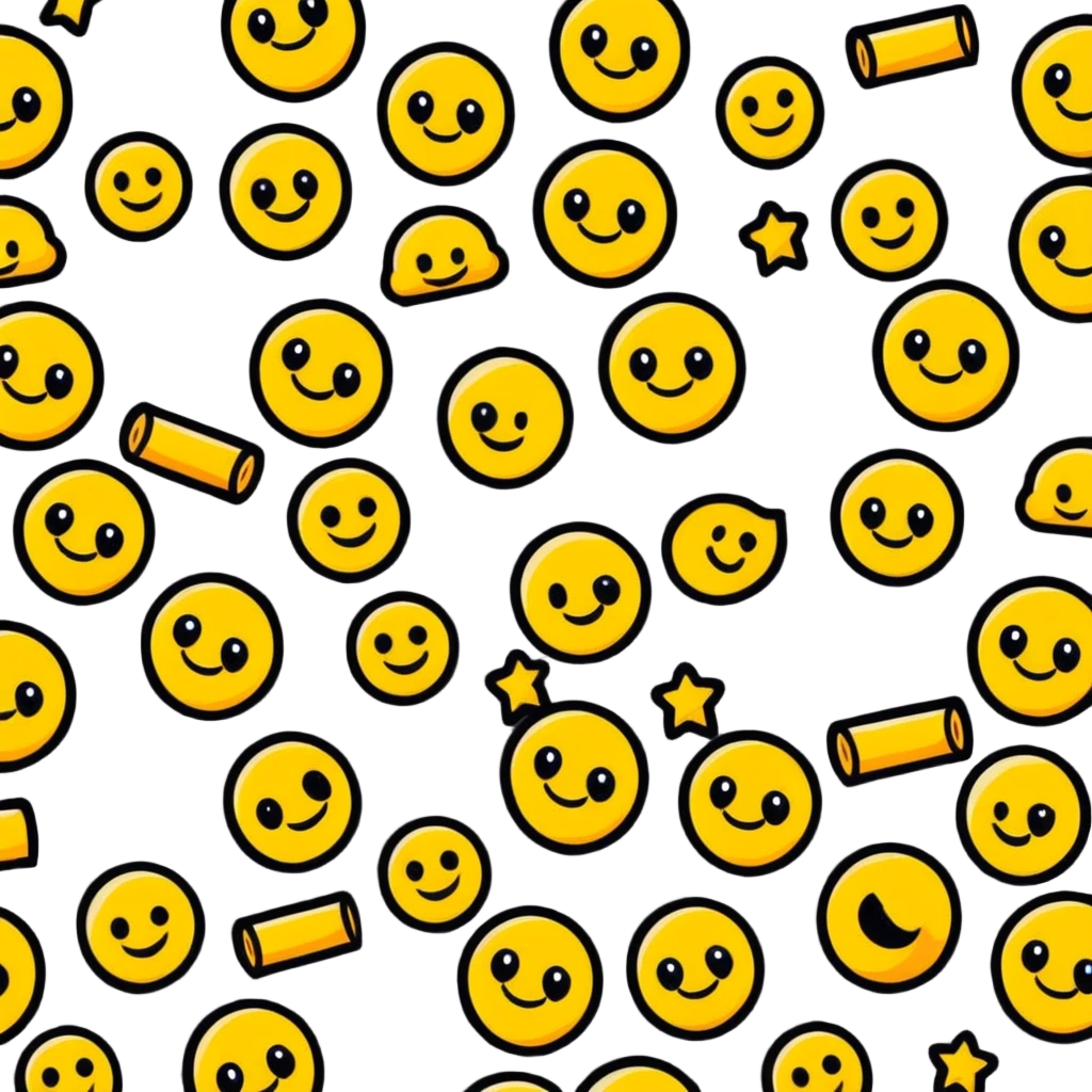clean simple design with only a sparkle emoji overlaid on a roll of patterned fabric, nothing else emoji