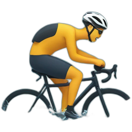 Cyclist falling in lake emoji