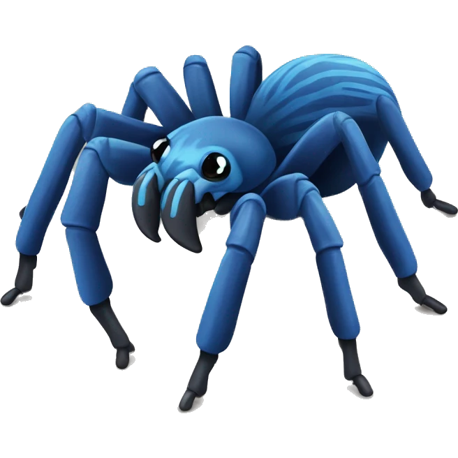 Blue tarantula ￼ emoji