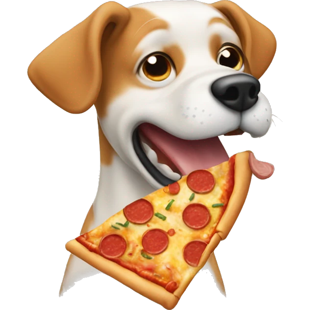 dog eating pizza emoji