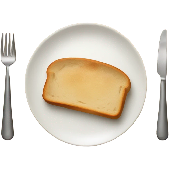 plate with bread  emoji