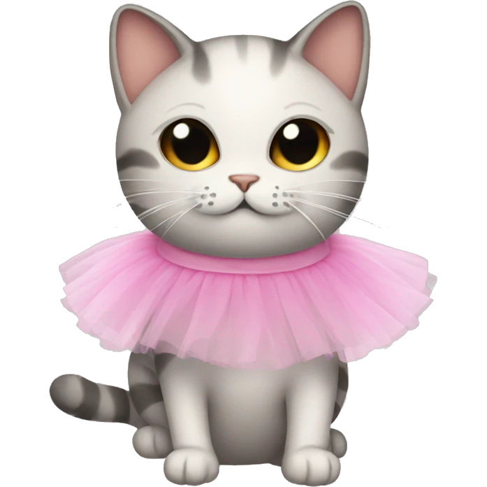 Cat wearing a tutu emoji