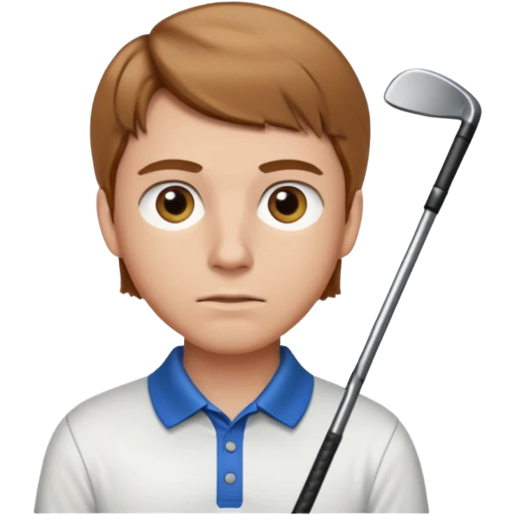 A GOLF PLAYER YOUNG MAN LIGTH BROWN HAIR emoji