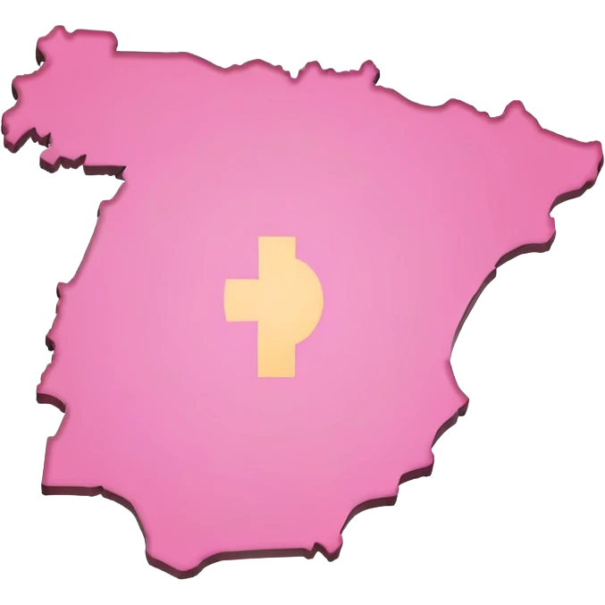 Portugal  map in pink  emoji