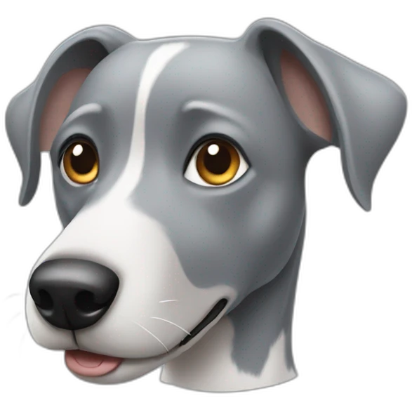 grey dog emoji