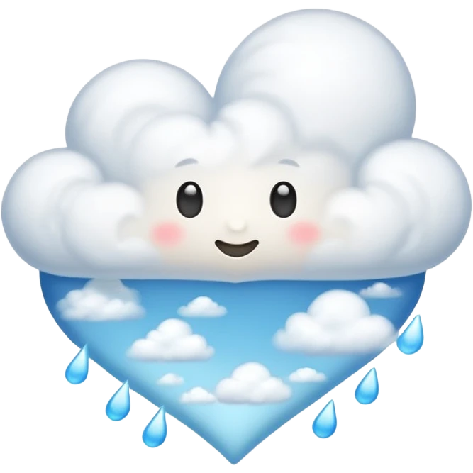 weather themed heart emoji