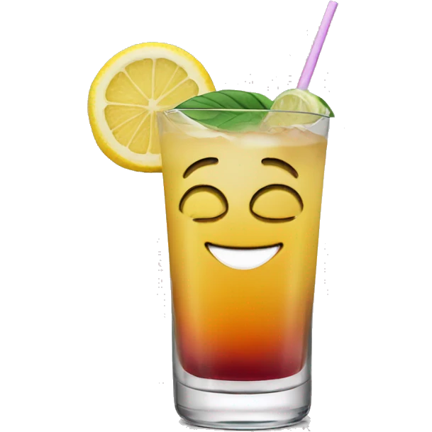A smile with an cocktail emoji