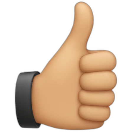 Thumbs even emoji