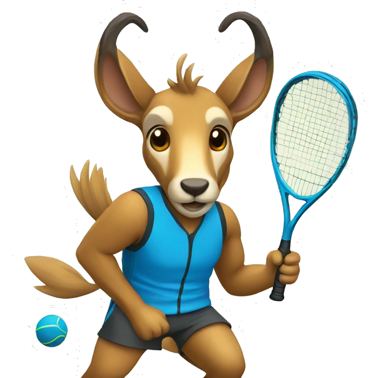 Chamois playing tennis emoji