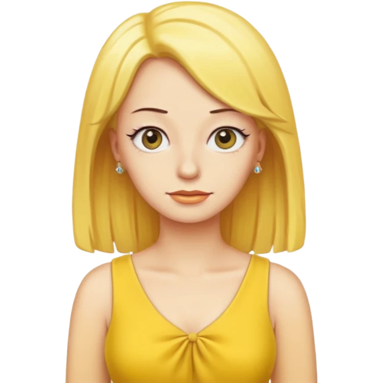 Simpson women with yellow hair and yellow dress emoji