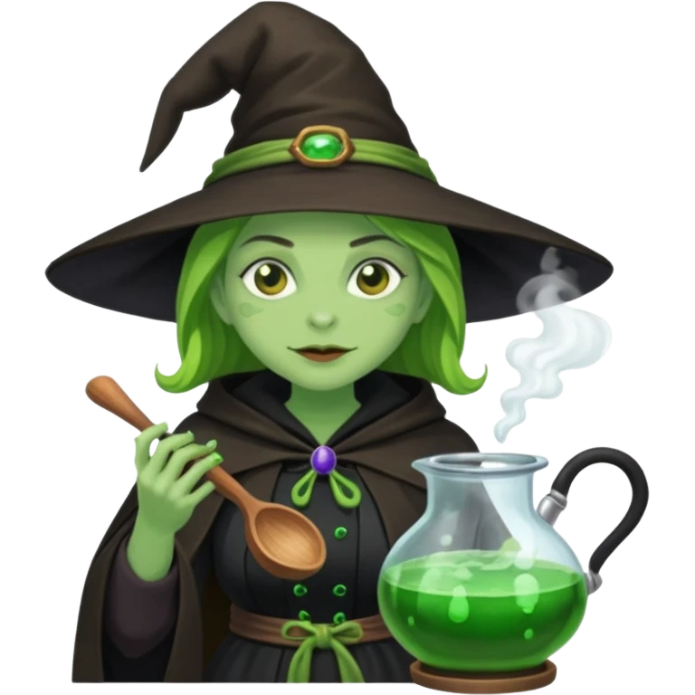 green witch cooking potion emoji