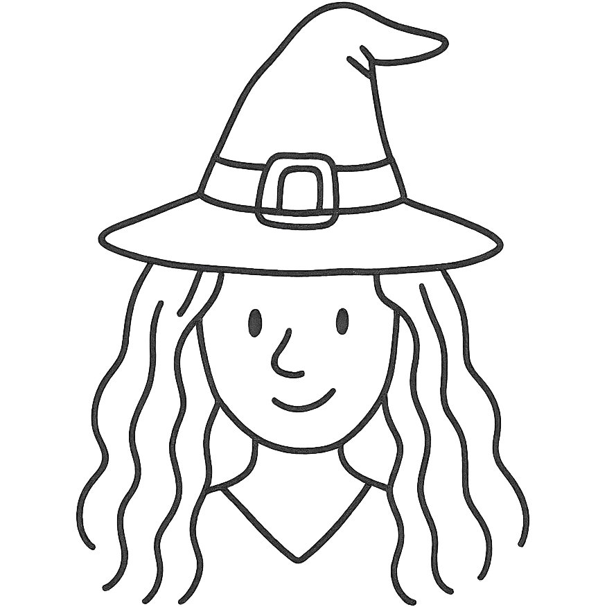 A witch with red hair emoji