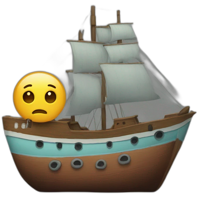 a sad cute ship emoji