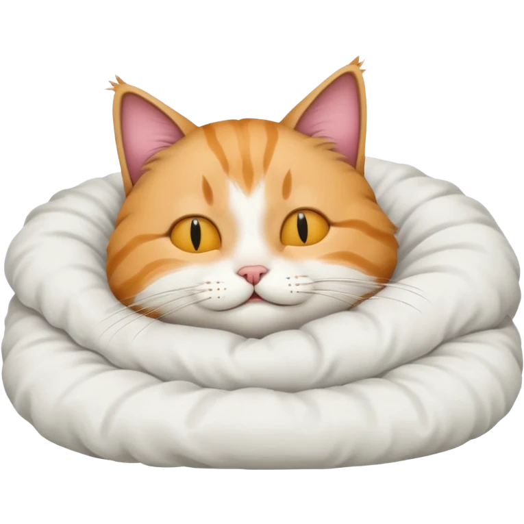 Cat in bed emoji