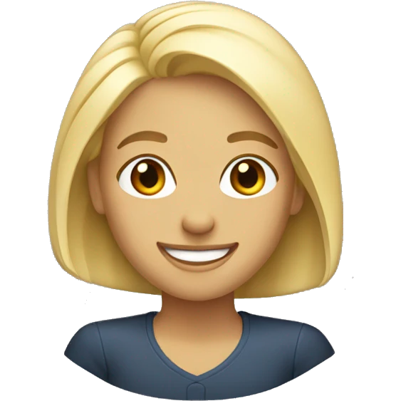 smiling woman’s with blonde hair emoji