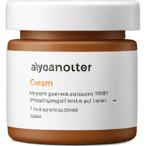 hydrating cream pot with label emoji