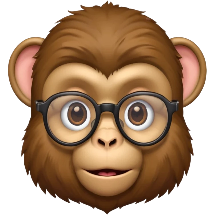 monkey nerd cute emoji