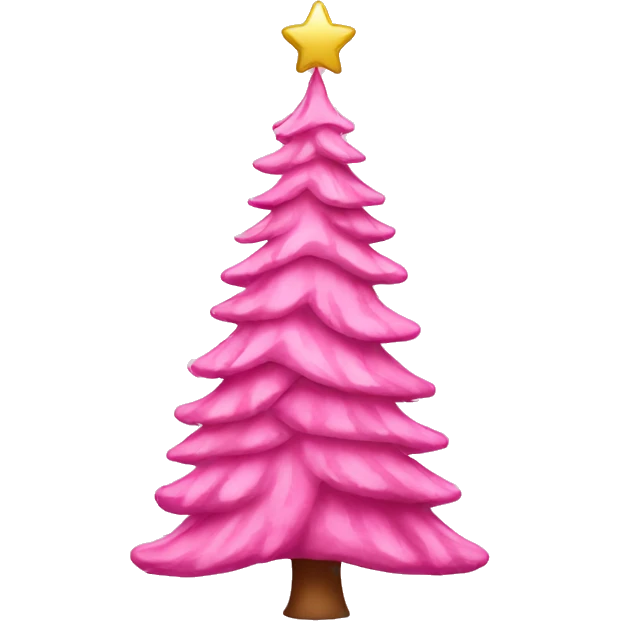 Pink christmas tree emoji